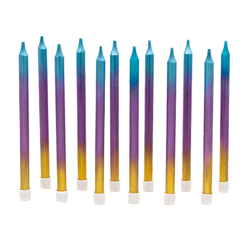 Rainbow Ombre Tall Candles (12)