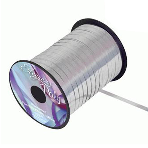 Metallic Silver Ribbon - 250yd Spool (1)