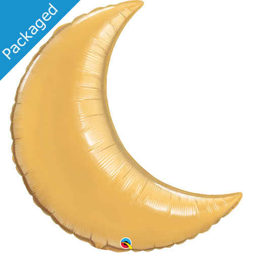 35 inch Metallic Gold Crescent Moon Foil Balloon (1)