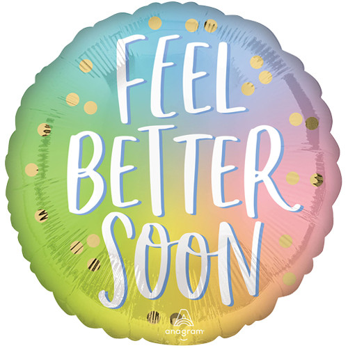 18 inch Feel Better Soon Ombre Foil Balloon (1)