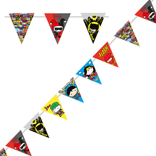 Justice League Paper Pennant Banner - 3.3m (1)