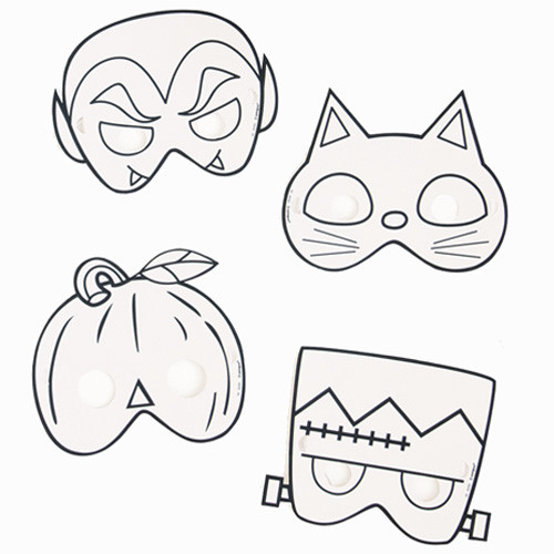 Colour Your Own Halloween Paper Masks (8)