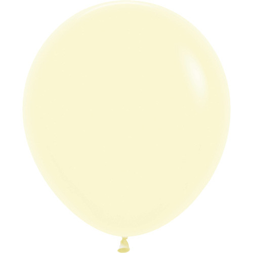 18" Pastel Matte Yellow Sempertex Latex Balloons (25)