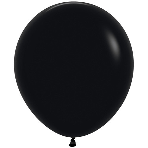 18" Fashion Black Sempertex Latex Balloons (25)