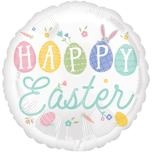 18 inch Happy Easter Pastel Foil Balloon (1)