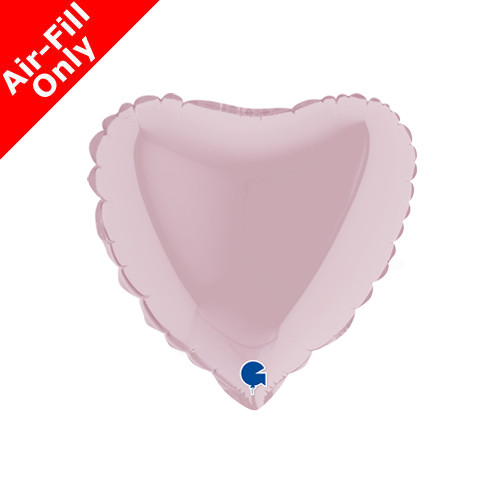 9" Pastel Pink Heart Foil Balloon (1) - UNPACKAGED 9" Pastel Pink Heart Foil Balloon (1) - UNPACKAGED