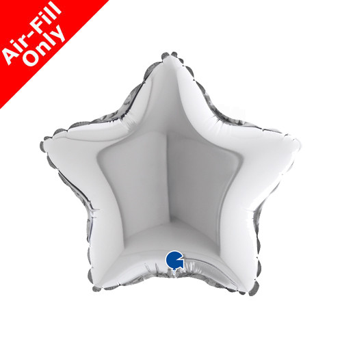 9" Silver Star Foil Balloon (1) - UNPACKAGED