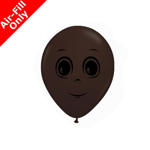 5 inch Chocolate Brown Masculine Face Latex Balloons (100)