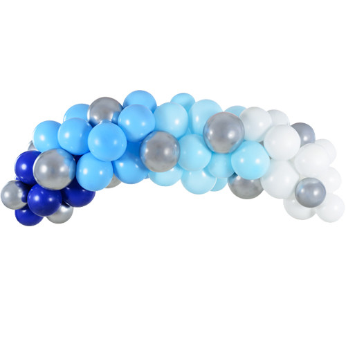 Blue & Silver Garland DIY Latex Balloon Kit (1)