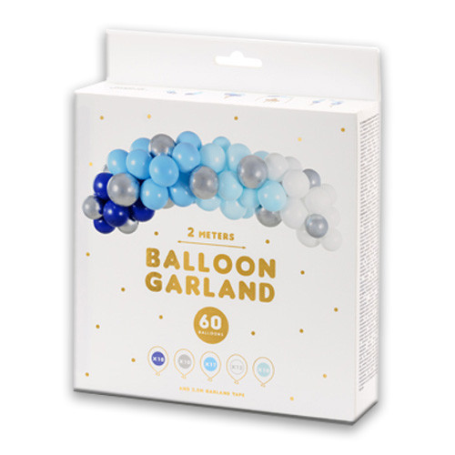 Blue & Silver Garland DIY Latex Balloon Kit (1)