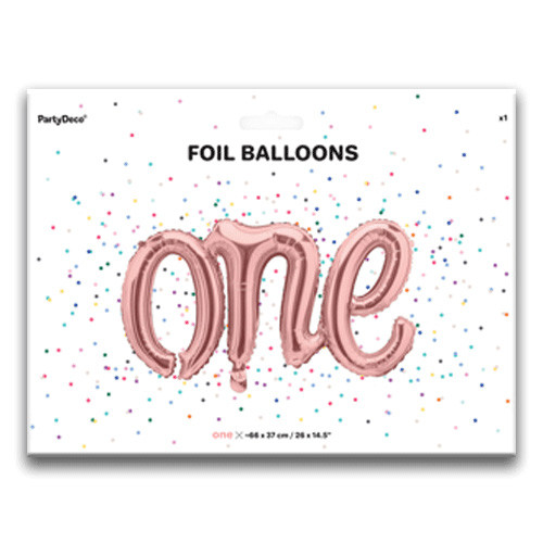 14 inch One Rose Gold Script Foil Balloon (1)
