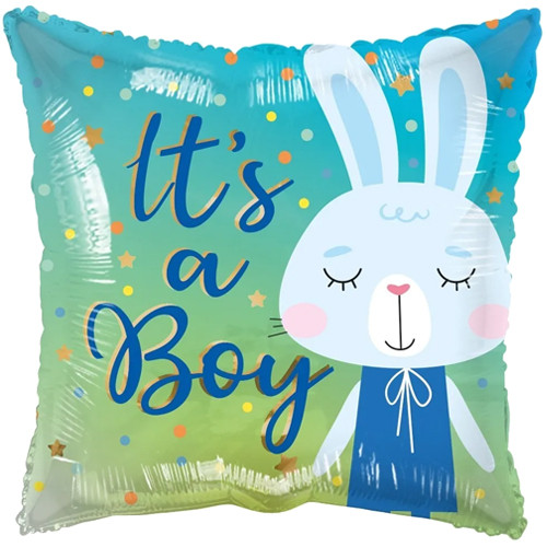 18 inch It's A Boy Rabbit Eco Foil Balloon (1)