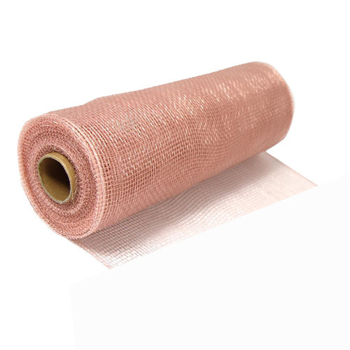 Rose Gold Deco Mesh - 25cm x 9.1m (1)