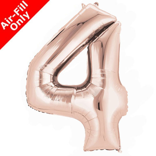 16 inch Anagram Rose Gold Number 4 Foil Balloon (1)