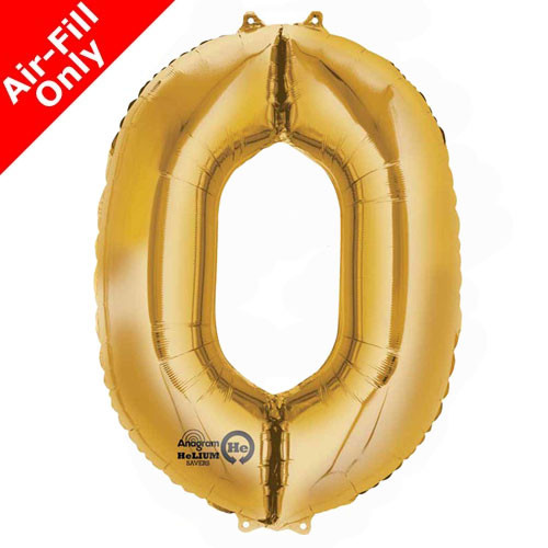 16 inch Anagram Gold Number 0 Foil Balloon (1)