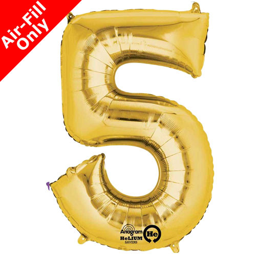 16 inch Anagram Gold Number 5 Foil Balloon (1)