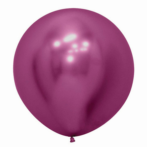 24" Reflex Fuchsia Sempertex Latex Balloons (3)