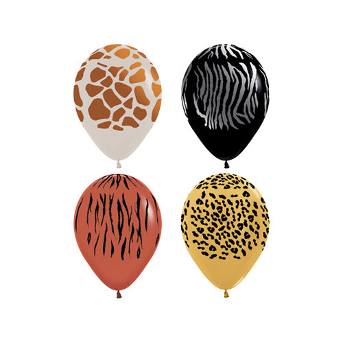 5 inch Animal Print Latex Balloons (50) 5 inch Animal Print Latex Balloons (50)