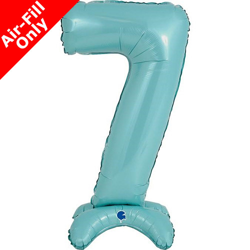 25 inch Pastel Blue Number 7 Standup Foil Balloon (1)