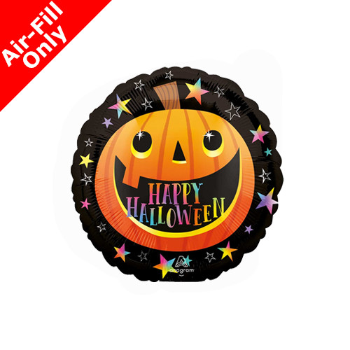 9 inch Happy Halloween Pumpkin Foil Balloon (1) - UNPACKAGED