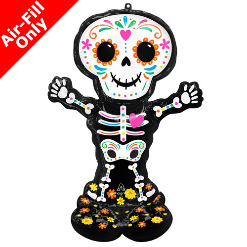 52 inch Day Of The Dead Skeleton Airloonz Foil Balloon (1)