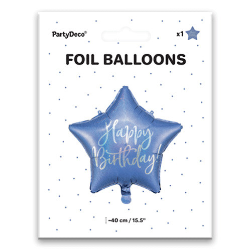 18 inch Birthday Navy Blue Star Foil Balloon (1)