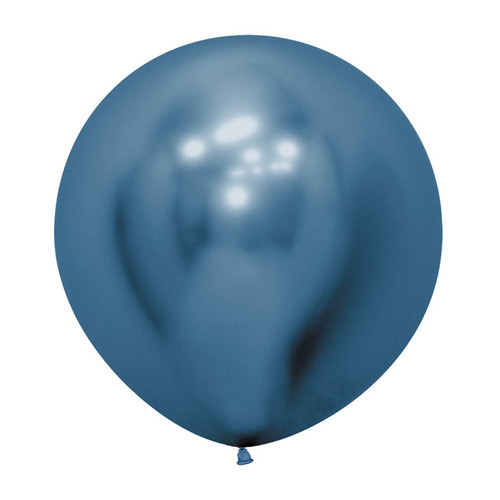 24" Reflex Blue Sempertex Latex Balloons (3)