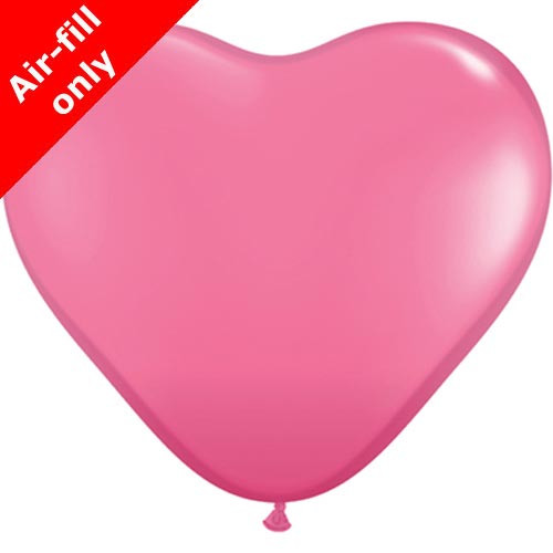 6" Rose Heart Shaped Latex Balloons (100)