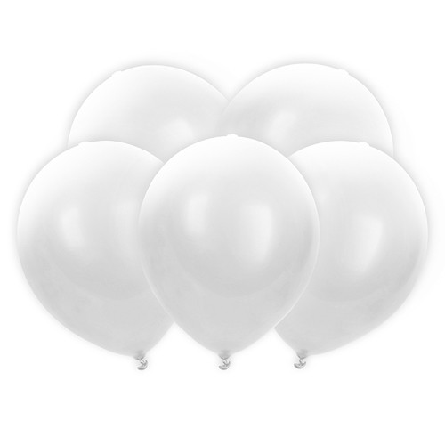 12 inch White LED Latex Balloons (5)