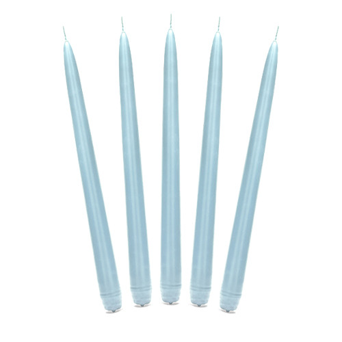 9 inch Matt Sky Blue Taper Candles (10)