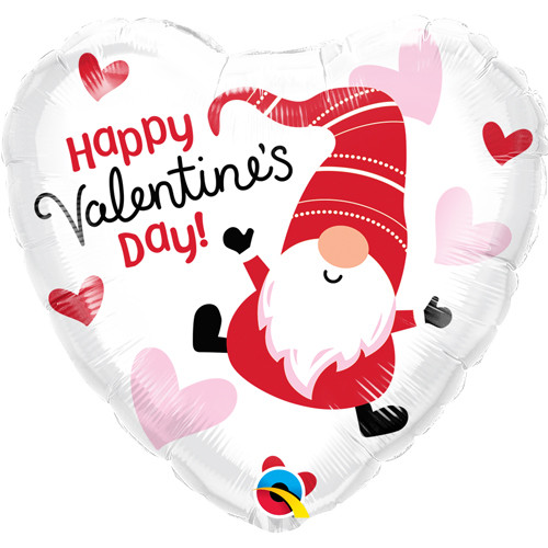 18 inch Valentine's Day Gnome Foil Balloon (1)