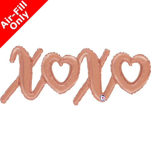 47 inch XOXO Rose Gold Script Foil Balloon (1)