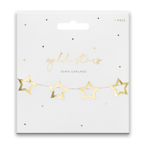 Gold Stars Metallic Paper Garland - 3m (1)