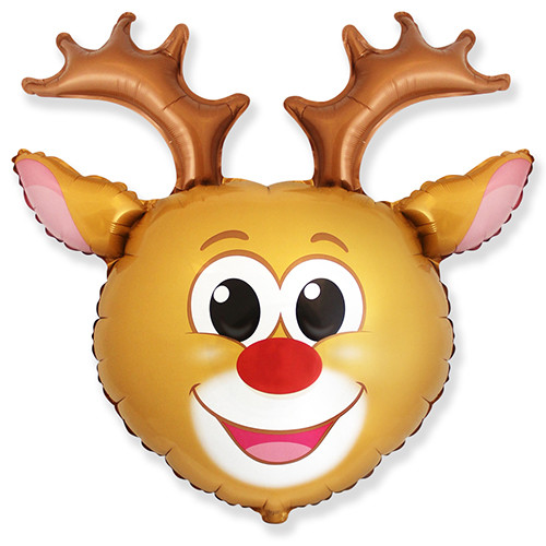 28 inch Happy Reindeer Foil Balloon (1)