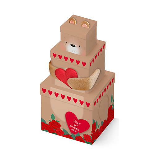 Bear with Heart Gift Box Set (3)