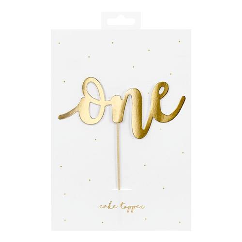 Gold One Cake Topper (1)