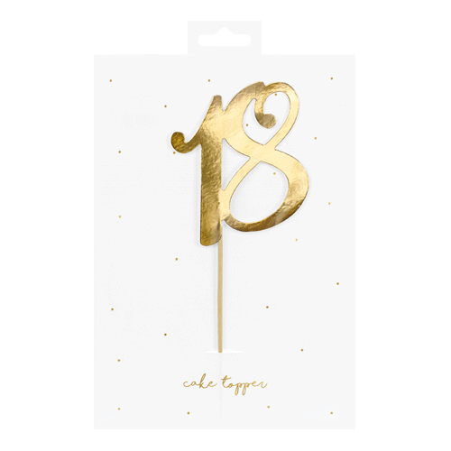 Gold Number 18 Cake Topper (1)