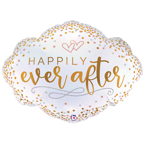 36 inch Happily Ever After Glittergraphic Foil Balloon (1)