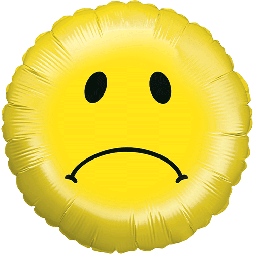 18 inch Frowny Face Foil Balloon (1)