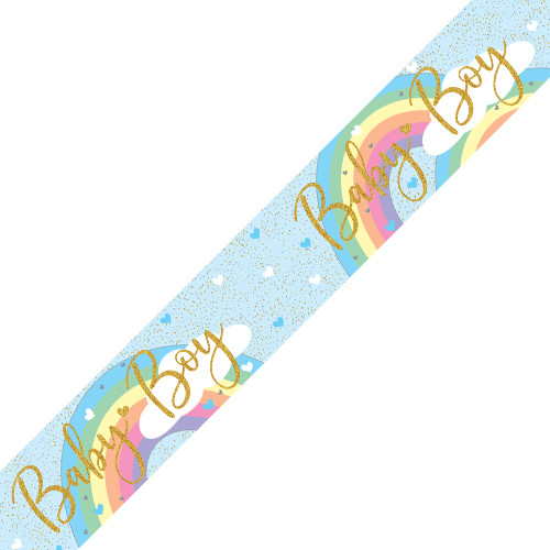 Baby Boy Pastel Rainbow Banner - 2.7m (1)