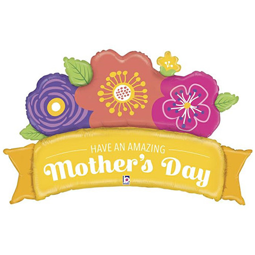 45 inch Mother's Day Floral Banner Foil Balloon (1)