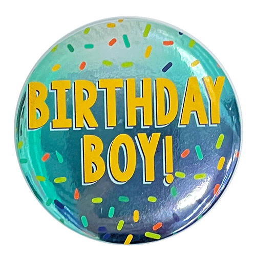 6cm Birthday Boy! Confetti Badge (1)