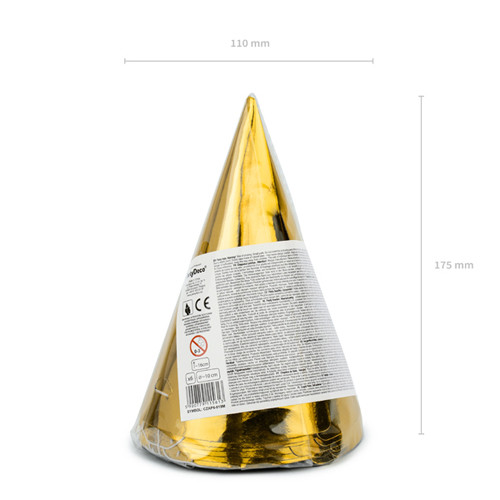 Gold Party Hats (6)
