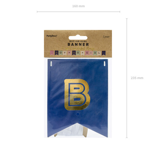 Boy or Girl Paper Pennant Garland - 1.75m (1)