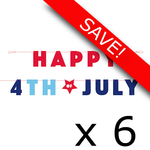 Pack of 6 Happy 4th of July Paper Letter Banner - 2.59m