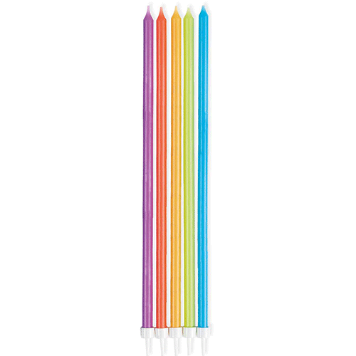 16cm Mixed Rainbow Candles (10)