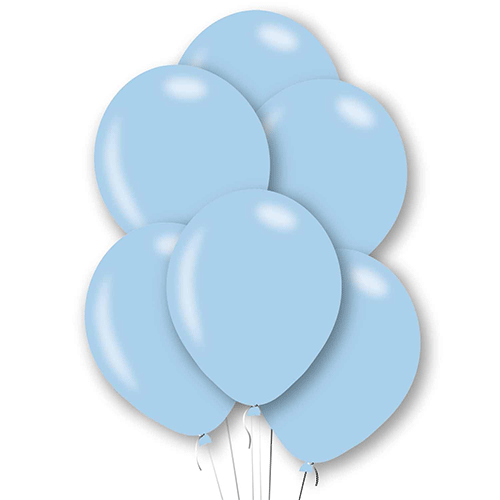 11 inch Powder Blue Latex Balloons (10)