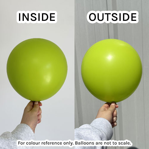 18" Standard Lime Green Kalisan Latex Balloons (25)