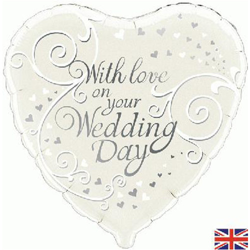 18 inch With Love On Your Wedding Day Foil Balloon (1)