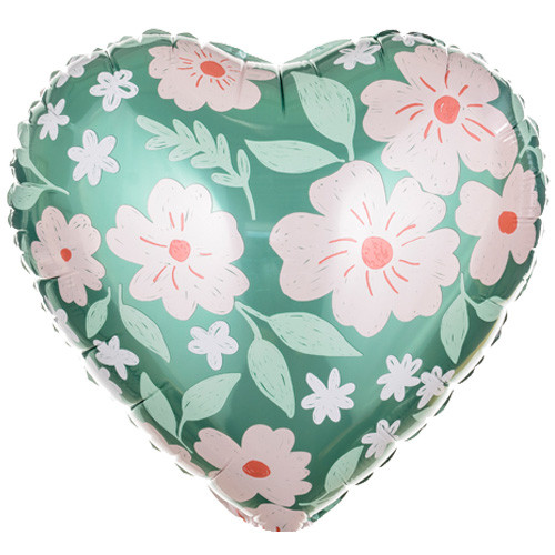 18 inch Floral Heart Foil Balloon (1)